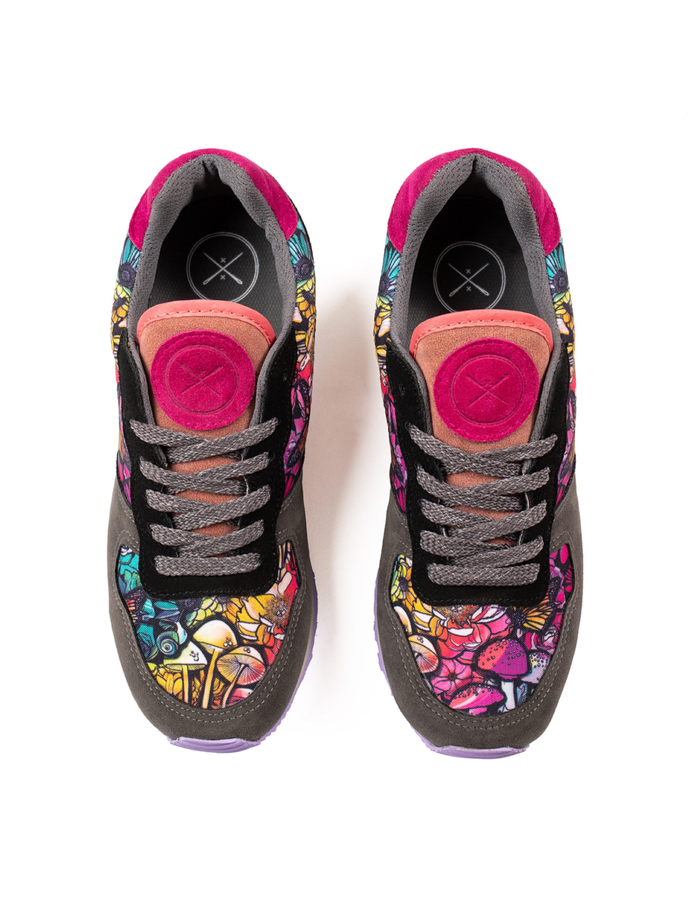 inkkas Sneaker low 'Inkkas Chanterelle Vegan Sneaker – Veganer Damen-Sneaker mit Pilz-Print'‌‌‌‌‌ in Mischfarben