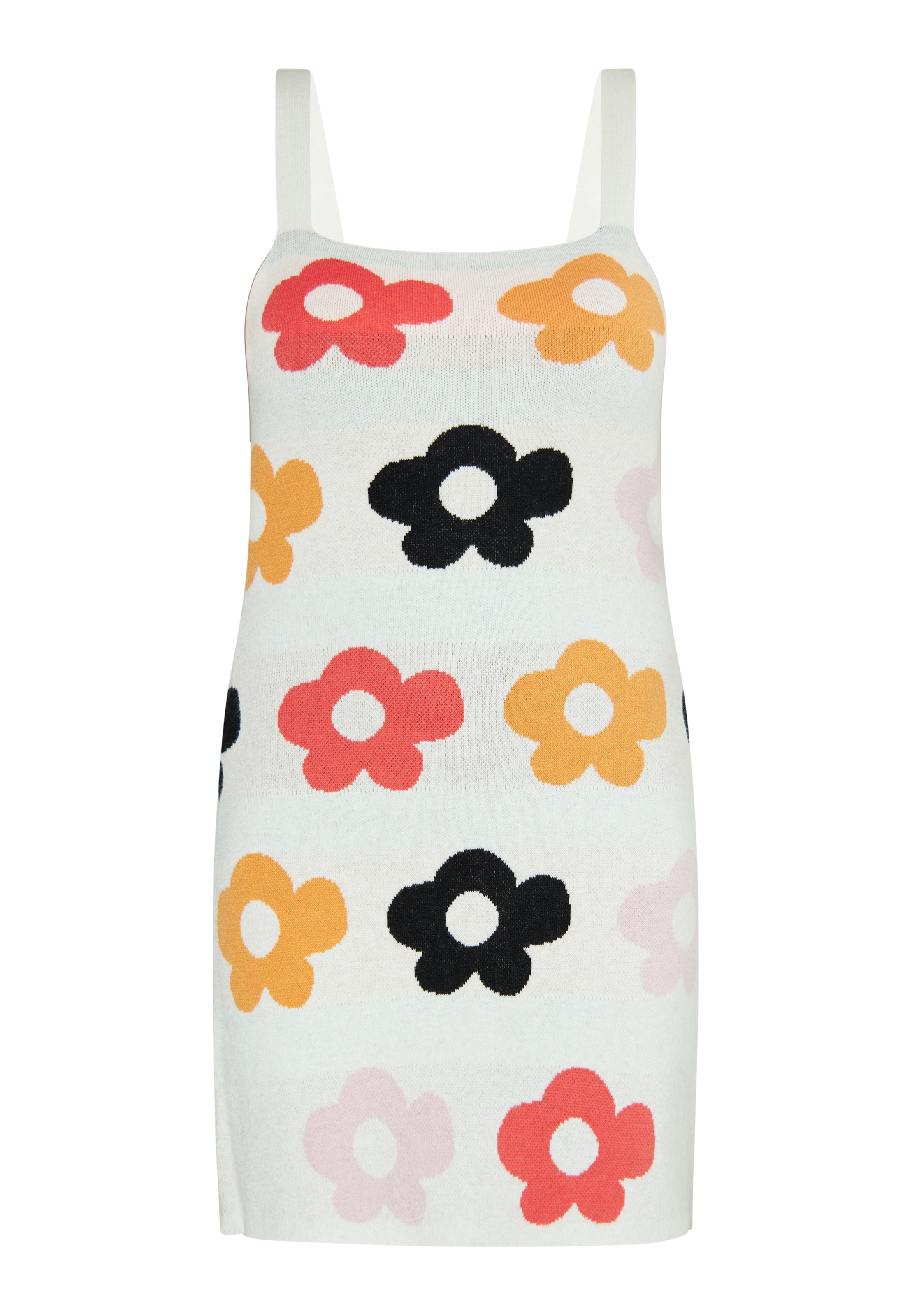 Rochie tricotat de la swirly pe alb: față