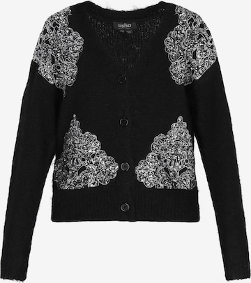 usha BLACK LABEL - Cárdigan en negro: frente