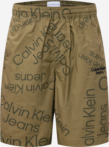 Calvin Klein Jeans Loosefit Nadrág - zöld: elől