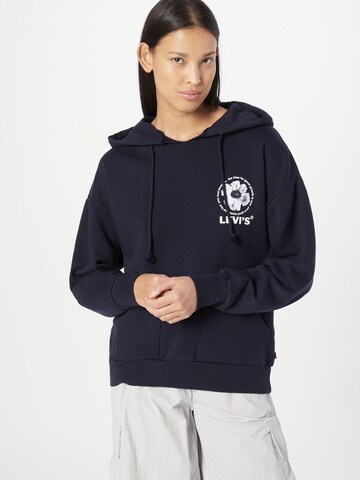 LEVI'S ® Mikina 'Graphic Lone Star Hoodie' – modrá: přední strana