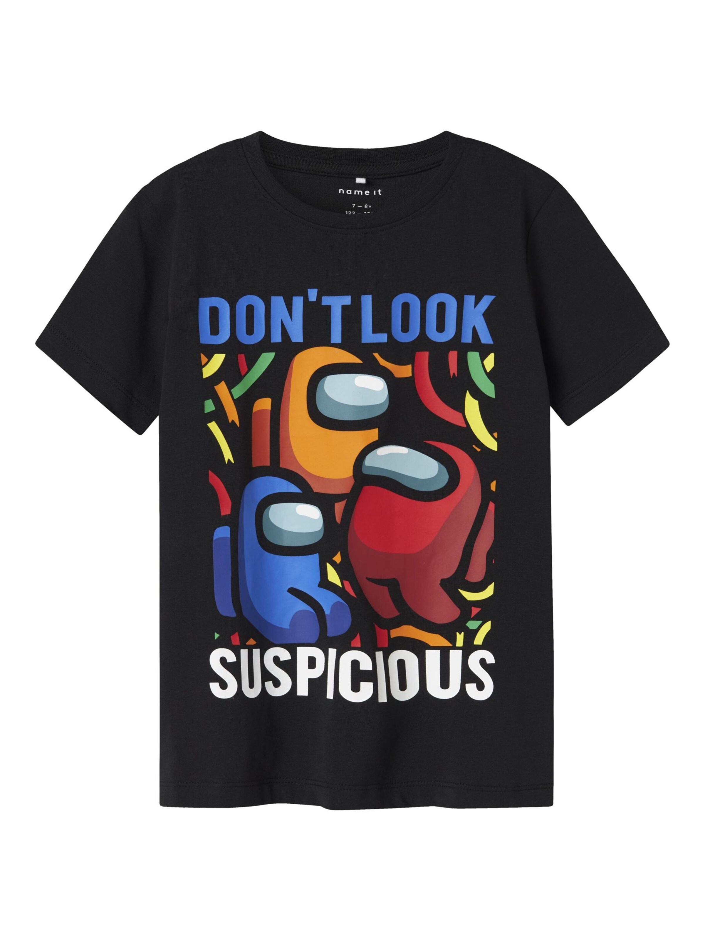 T-Shirt 'Among Us' NAME IT en noir : devant