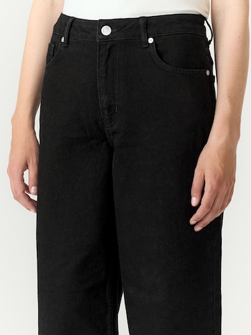YAS Wide leg Jeans 'YASBea' in Zwart