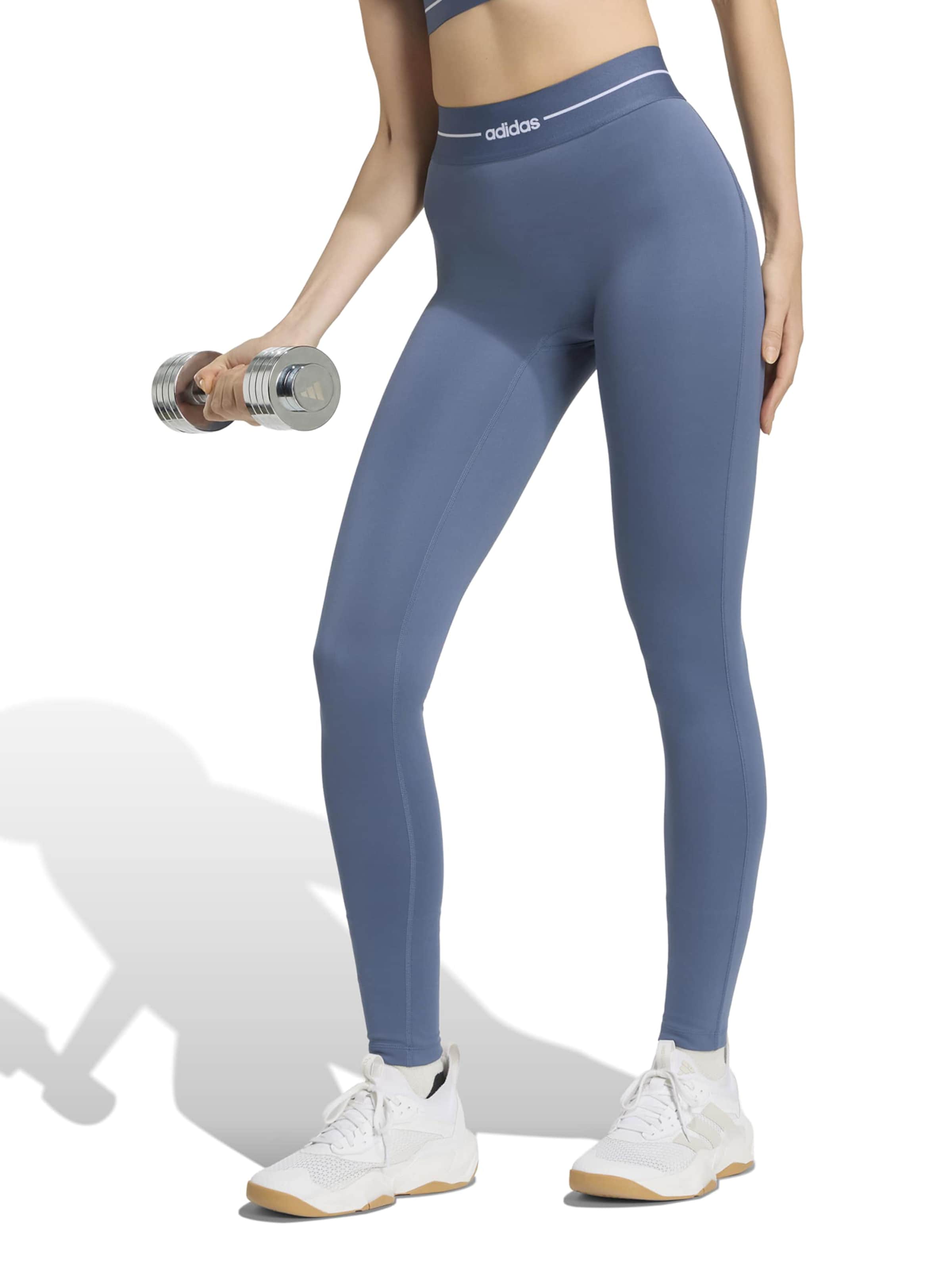 ADIDAS PERFORMANCE Skinny Sportsbukser 'HYG' i blå: forside