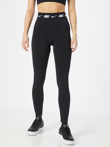 Nike Sportswear Skinny Legíny 'Club' – černá: přední strana