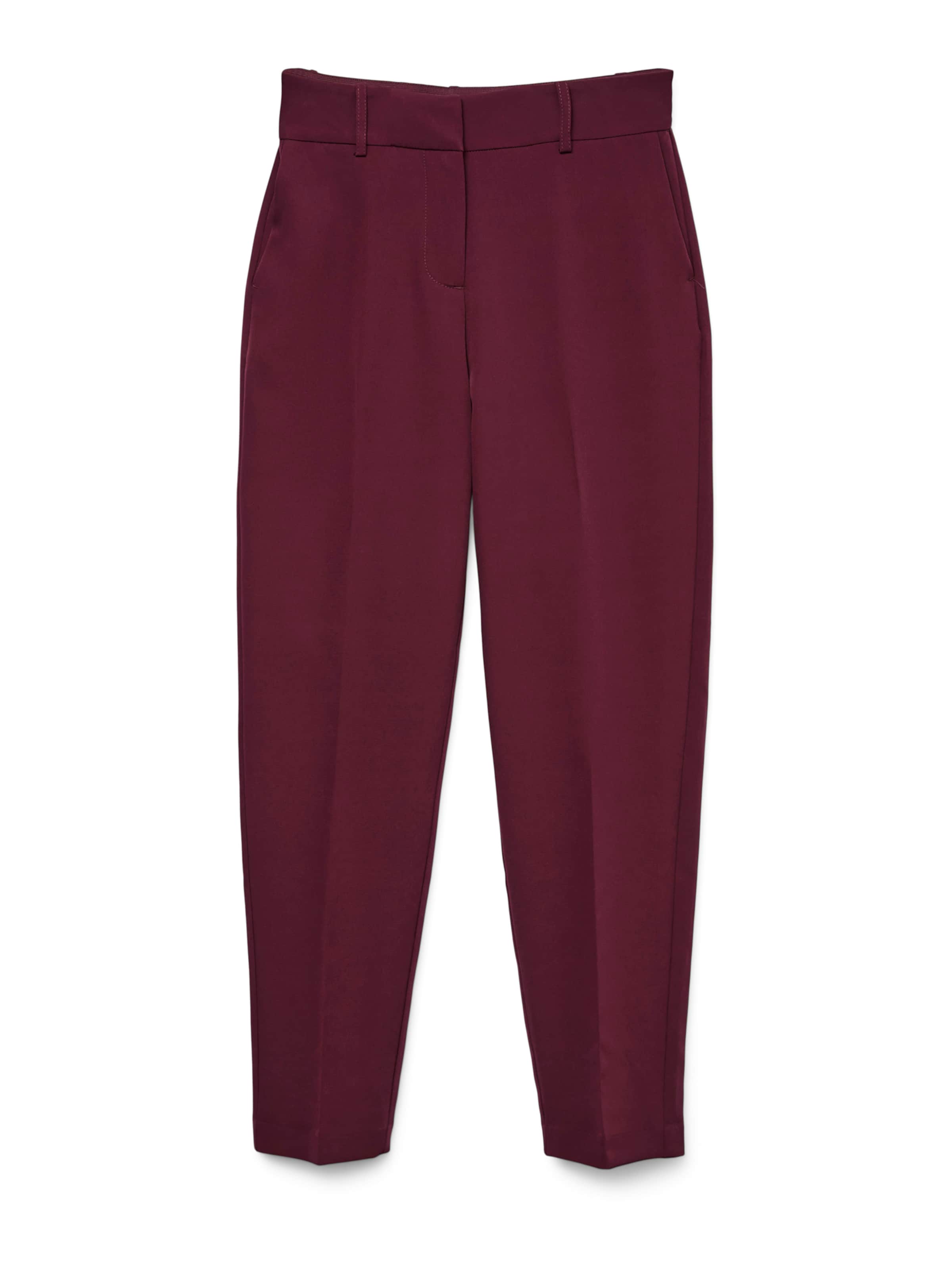 VERO MODA Tapered Pleated Pants 'VMGLORIA' in Red: front