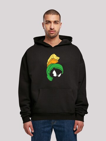 F4NT4STIC Sweatshirt 'Premium Marvin The Martian Face' in Black: front