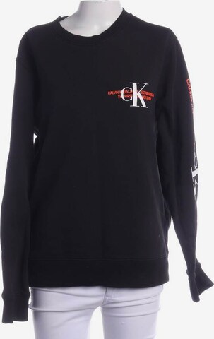 Calvin Klein Sweatshirt / Sweatjacke M in Schwarz: predná strana