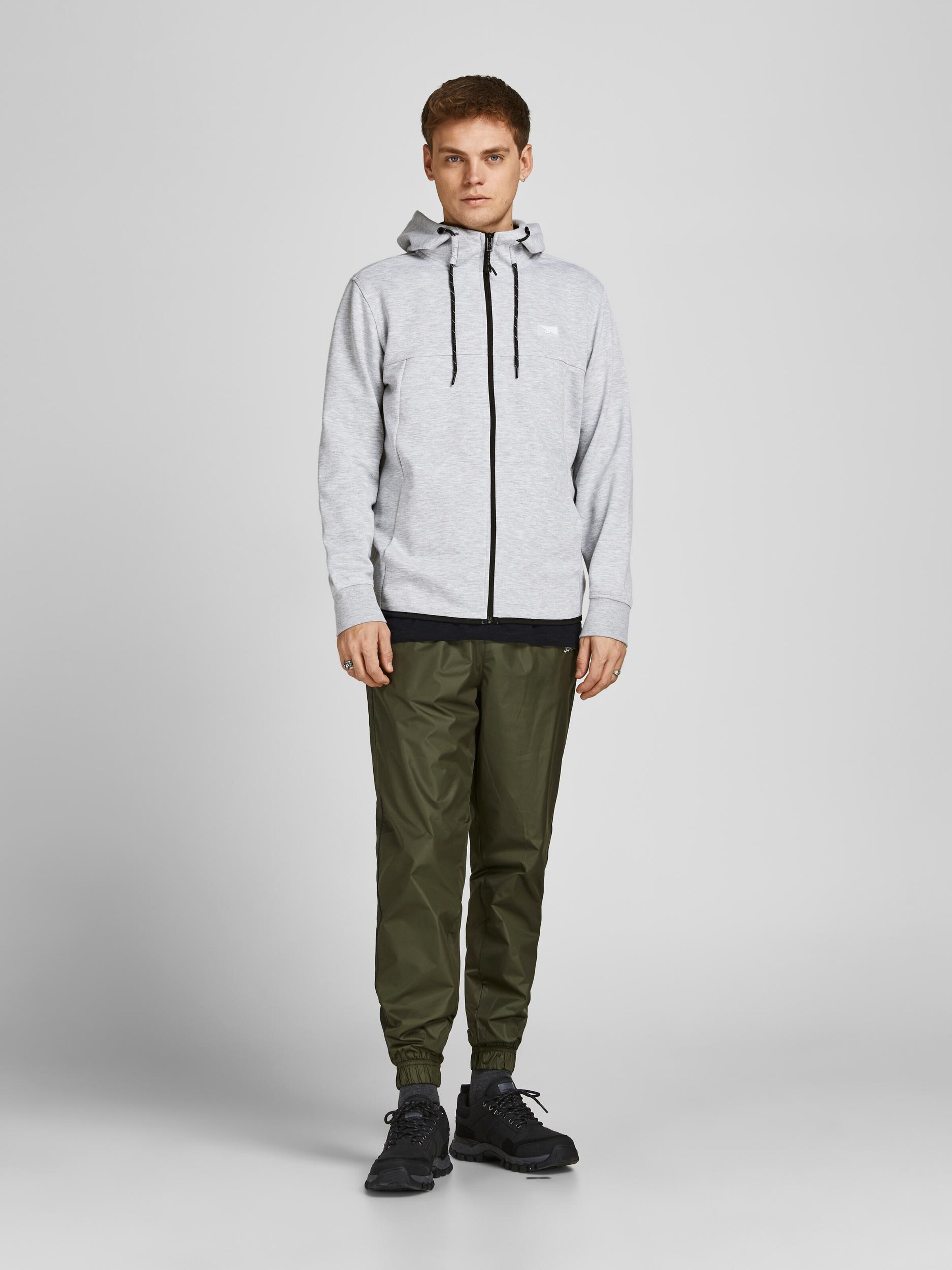 Männer Sweat JACK & JONES Sweatjacke 'Air' in Graumeliert - IF78705 Männer Sweat JACK & JONES Sweatjacke 'Air' in Graumeliert - IF78705