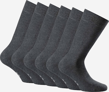 Chaussettes Rohner Basic en gris : devant