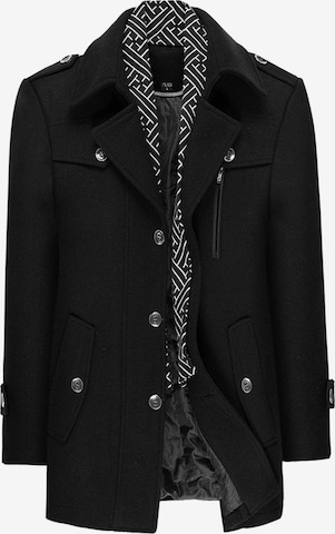 YOUTHUP Winter Coat in Black: front