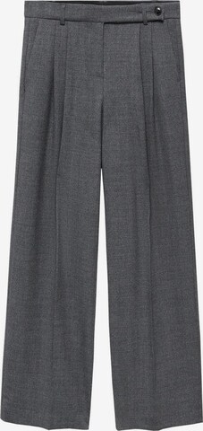 MANGO Wide leg Pleated Pants 'Milano' in Grey: front