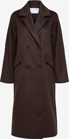 SELECTED FEMME Between-Seasons Coat 'Element' in Brown: front