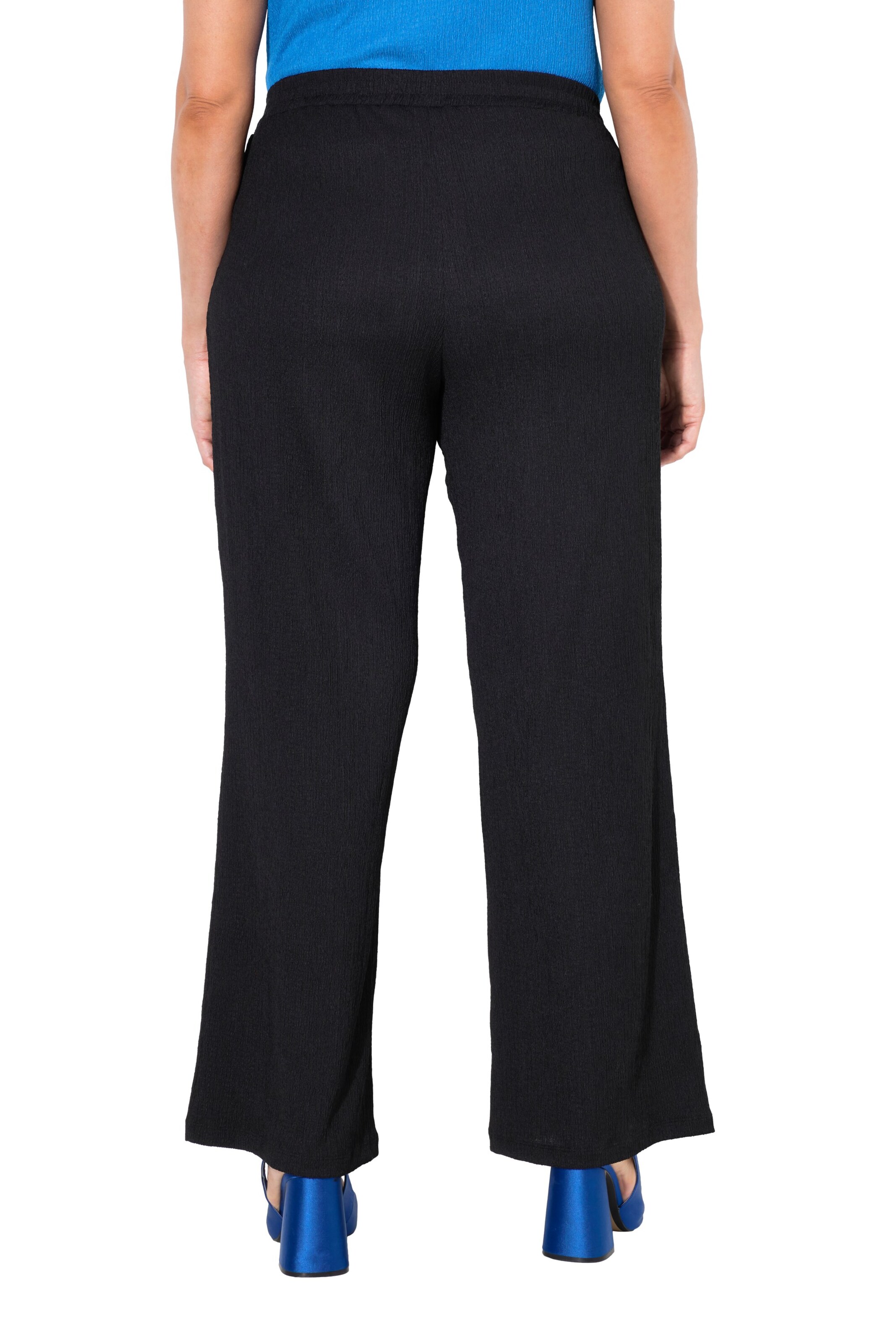 Ulla Popken Wide leg Broek in Zwart