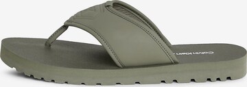 Calvin Klein Jeans Teenslippers in Groen: voorkant