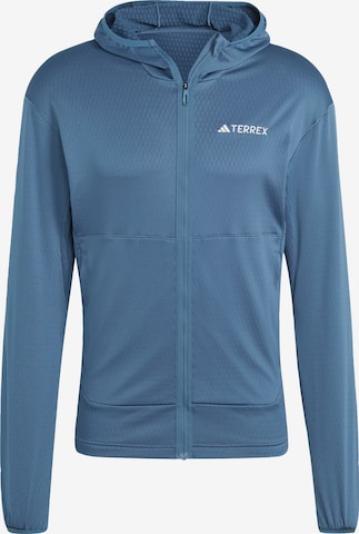 ADIDAS TERREX Funktionele fleece-jas 'Xperior' in Blauw: voorkant