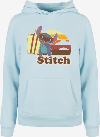 Felpa 'Lilo And Stitch - Bitten Surf Board' di ABSOLUTE CULT in blu: frontale