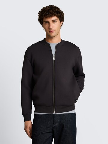 TOM TAILOR DENIM Sweatjacke in Grau: Vorderseite