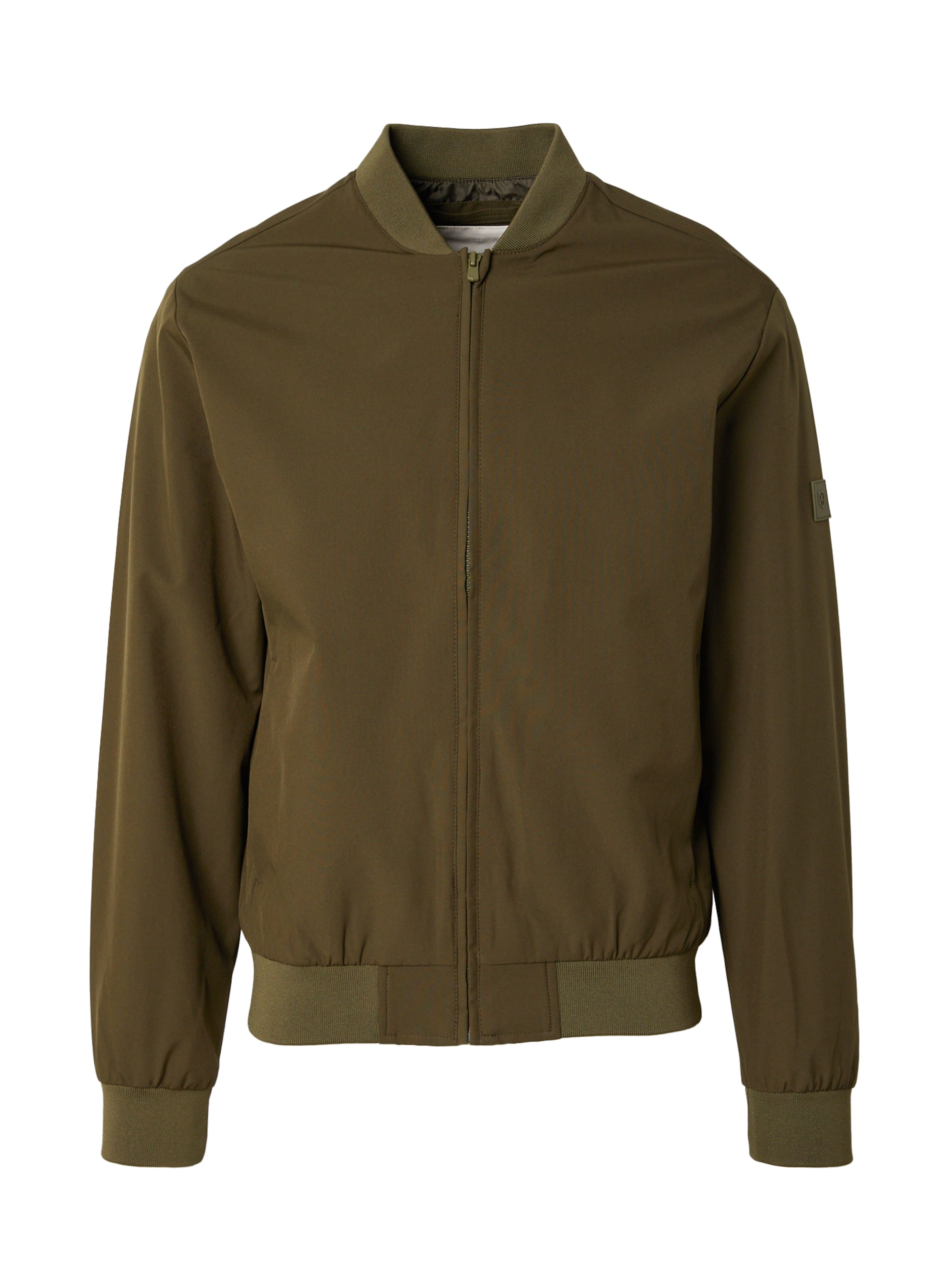 JACK & JONES Φθινοπωρινό και ανοιξιάτικο μπουφάν σε πράσινο: μπροστά