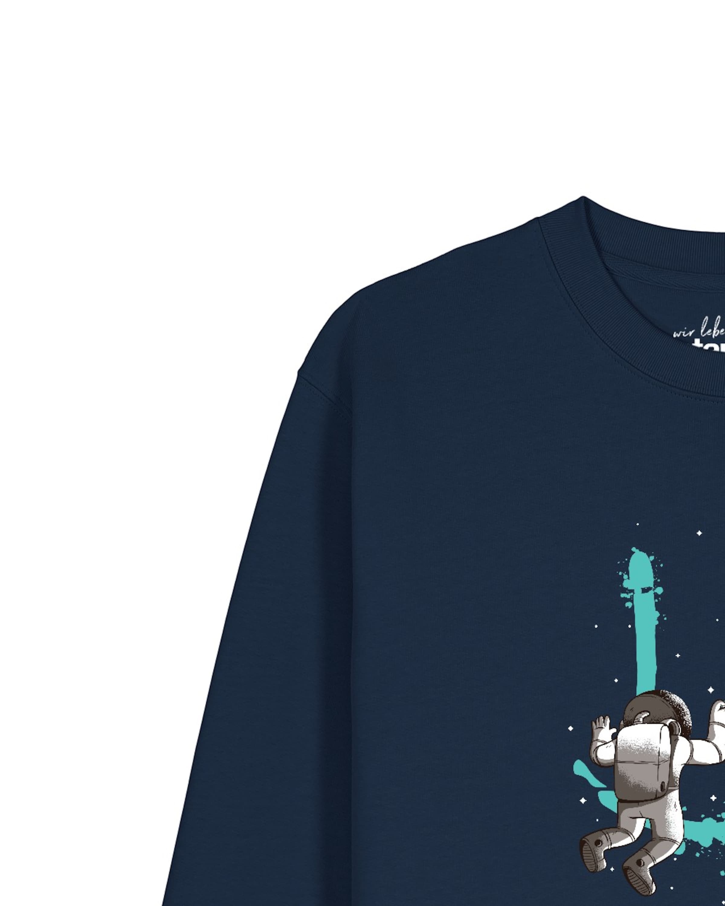 Watapparel Sweatshirt ' Graffiti Astronaut ' in Blauw