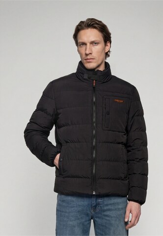 INDICODE JEANS Winterjas 'Dalmars' in Zwart: voorkant