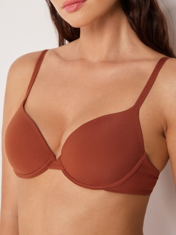 CALZEDONIA Push-up Bikini Top 'Premium Fit' in Brown