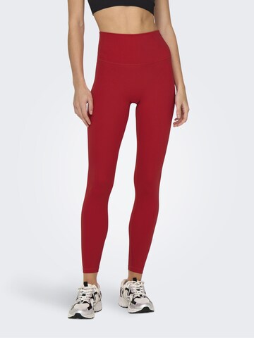 ONLY PLAY Skinny Sports trousers in Red: front