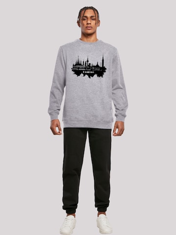 F4NT4STIC Sweatshirt 'Cities Collection - Hamburg skyline' in Grey
