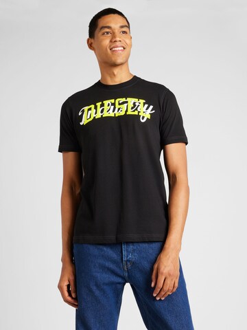 DIESEL T-Shirt 'JUST-N10' in Schwarz: Vorderseite