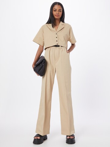 Dr. Denim Wide leg Pantalon 'Evie' in Beige