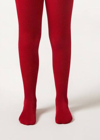 CALZEDONIA Regular Tights in Red: front