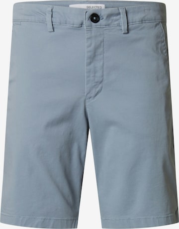 Coupe slim Pantalon 'SLHMiles' SELECTED en bleu : devant