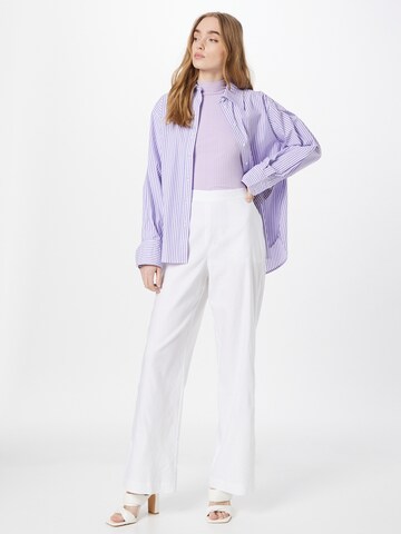 Calvin Klein - Pierna ancha Pantalón en blanco