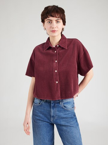 AMERICAN VINTAGE Μπλούζα 'PADOW' σε κόκκινο: μπροστά