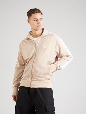 Veste de survêtement 'Adicolor Classics Firebird' ADIDAS ORIGINALS en beige : devant