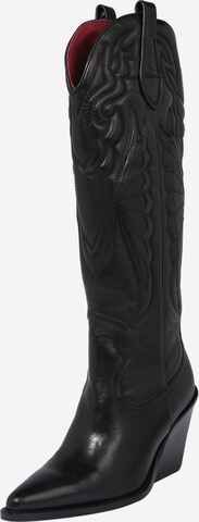 Bottes de cowboy 'New-Kole' BRONX en noir : devant