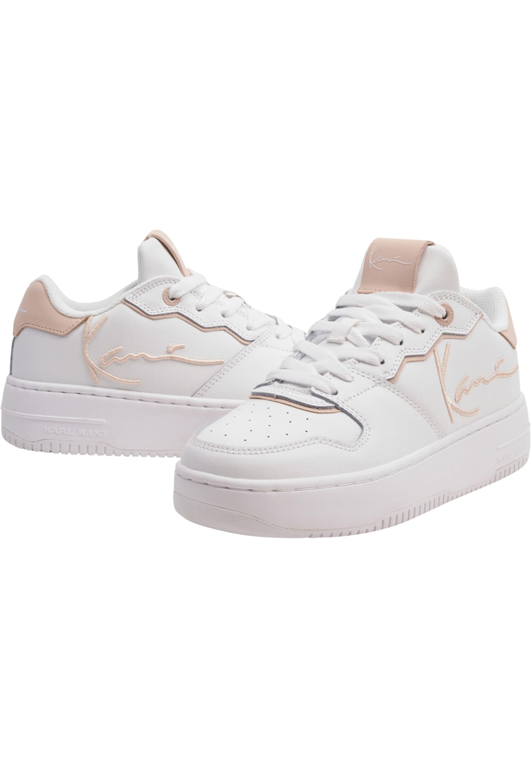 Karl Kani Platform trainers in White