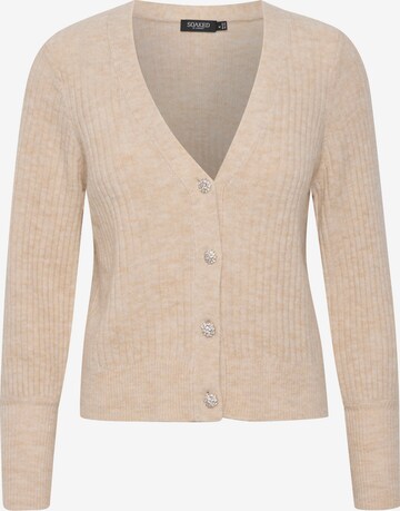 SOAKED IN LUXURY Strickjacke 'Rakel' in Beige: predná strana