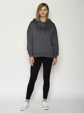 GREENBOMB Sweatshirt ' Mello Flower Bouquet ' in Grijs