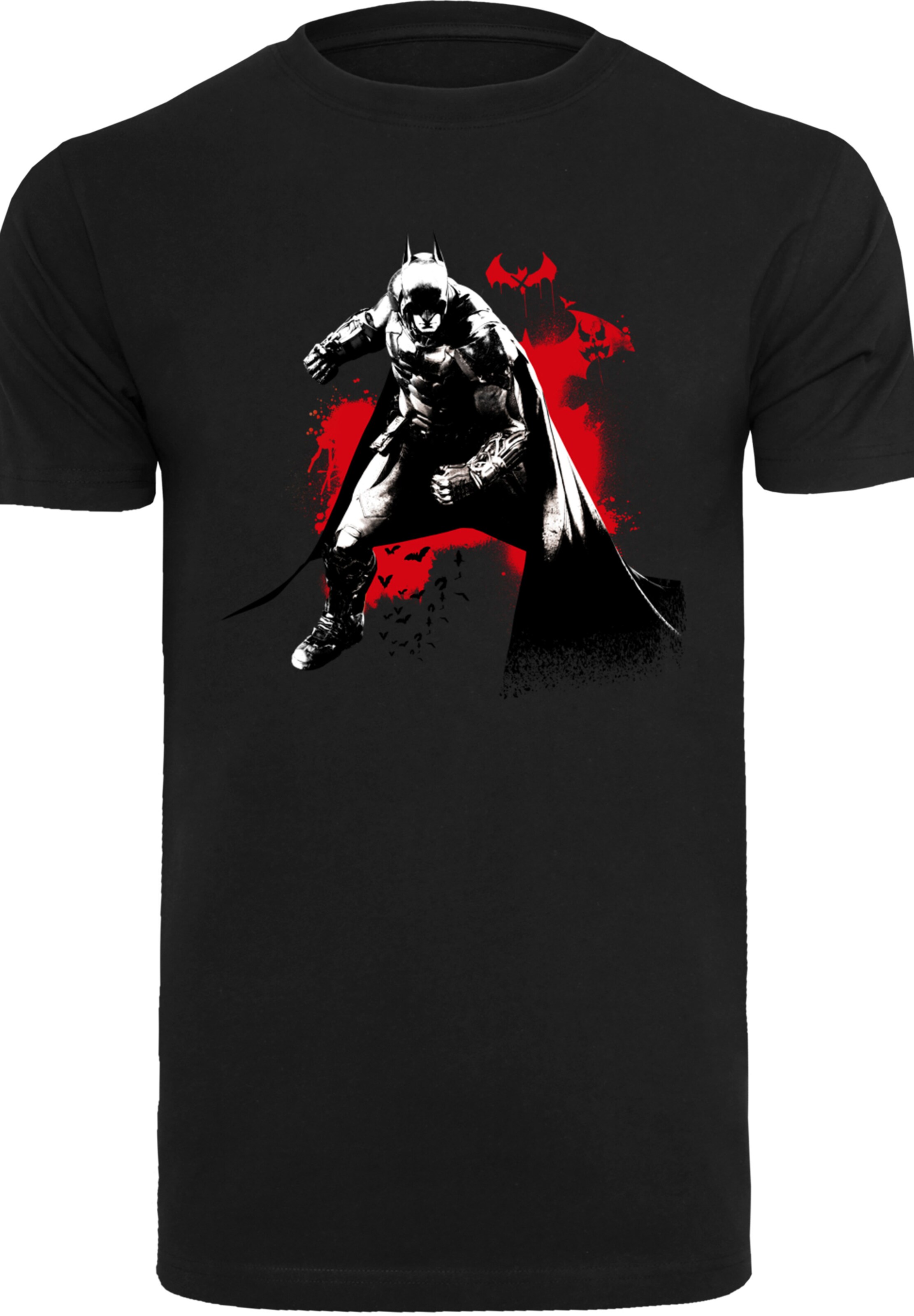 F4NT4STIC Shirt 'DC Comics Batman Arkham Knight From Dark' in Black: front