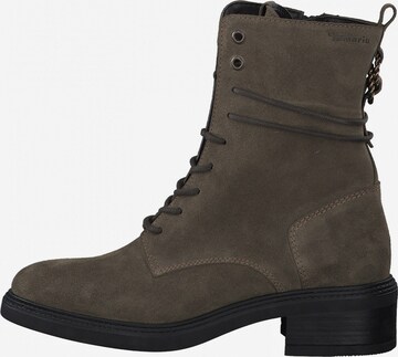 TAMARIS Lace-Up Ankle Boots in Green