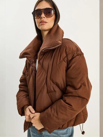 Bianco Lucci Wintermantel in Bruin