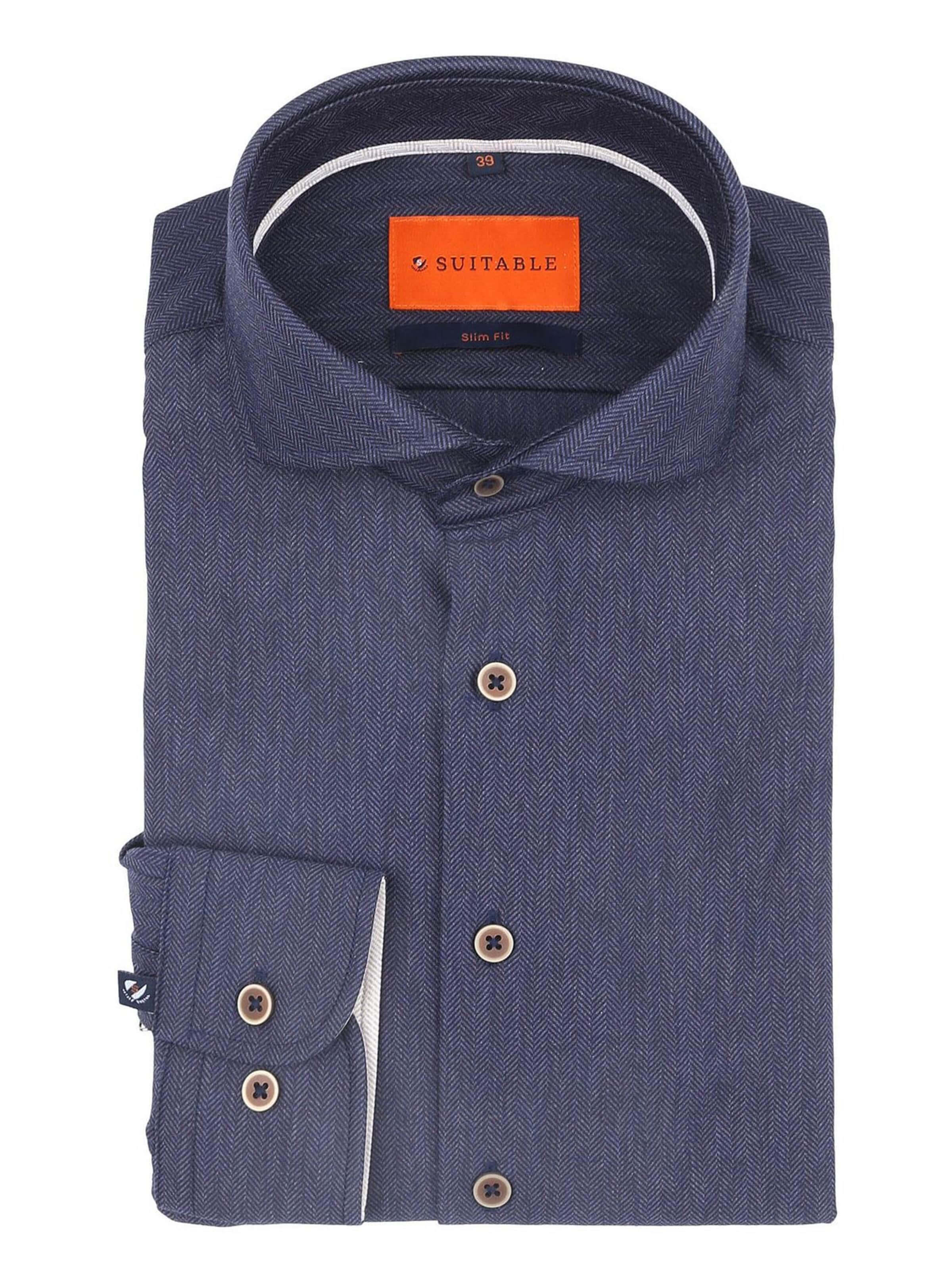 Suitable Hemd in Blau: Vorderseite