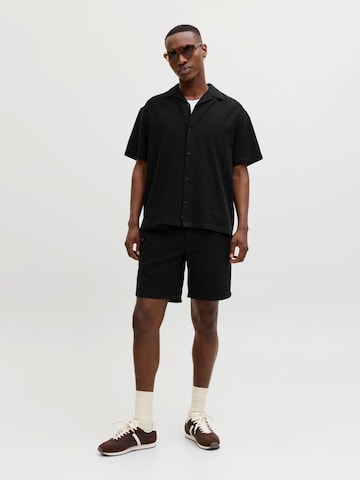 JACK & JONES Comfort Fit Hemd 'JJGLOBAL' in Schwarz