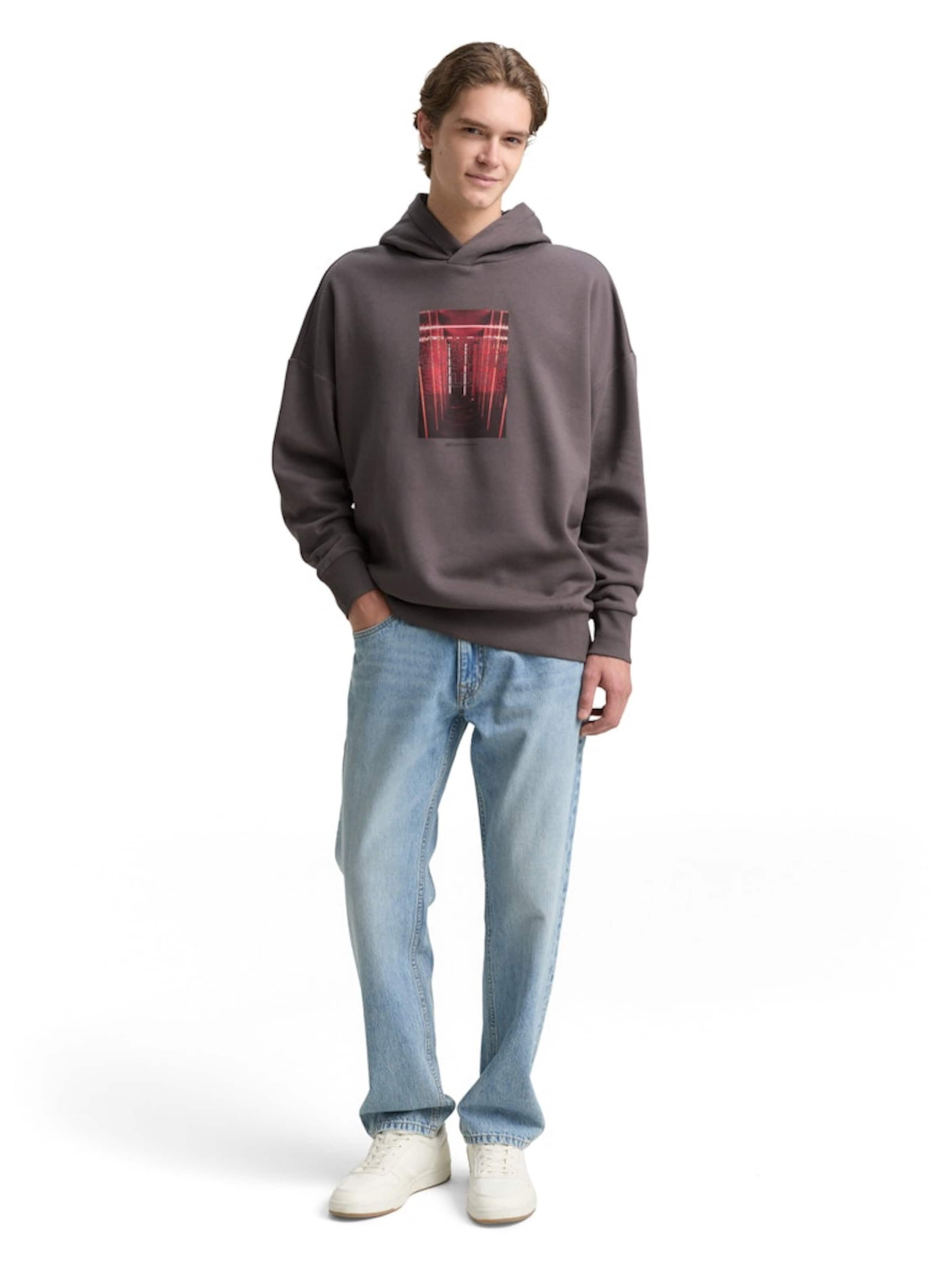 TOM TAILOR DENIM Sweatshirt in Grau