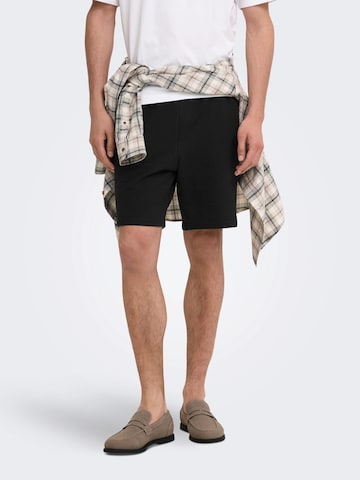 Regular Pantalon 'ONSKian' Only & Sons en noir : devant