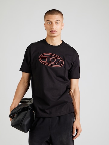 DIESEL T-shirt 'T-ADJUST-BIGOVAL' i svart: framsida