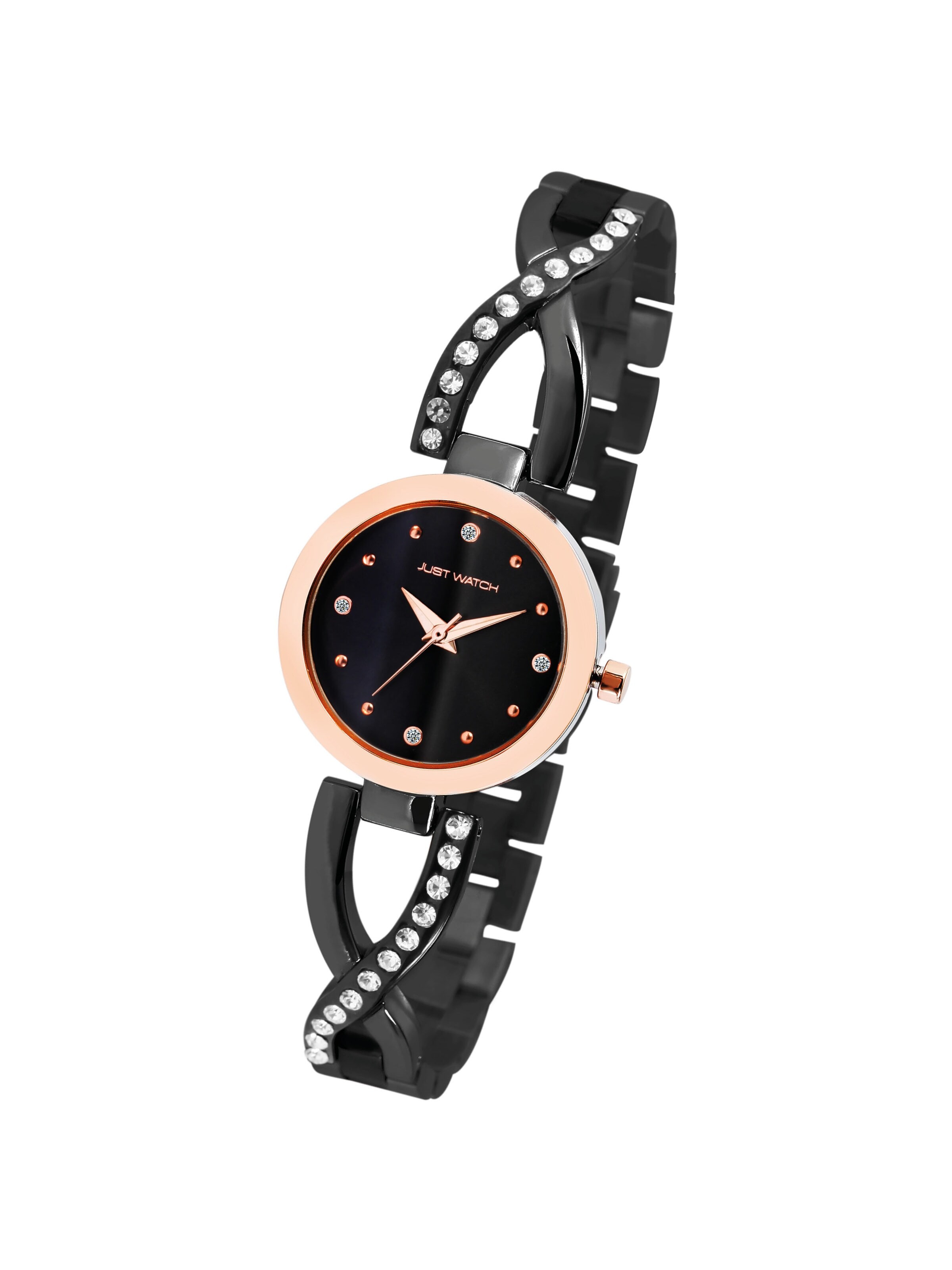 Just Watch Analoguhr 'Relana, 3 ATM'‌‌‌‌ in Schwarz: Vorderseite
