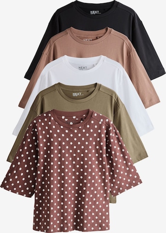 T-shirt Next en marron : devant