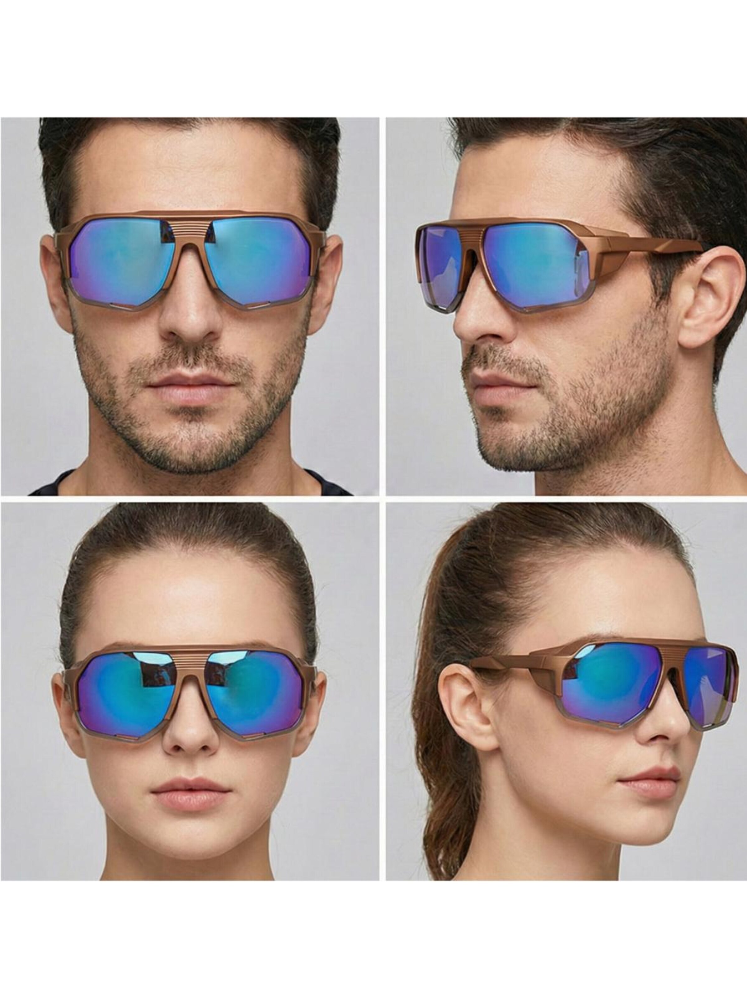 Lunettes de soleil sport 'Bralter' VEYREY en marron : devant